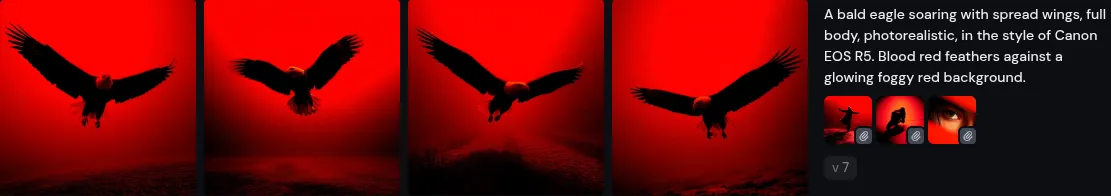 Eagle prompt with style reference results